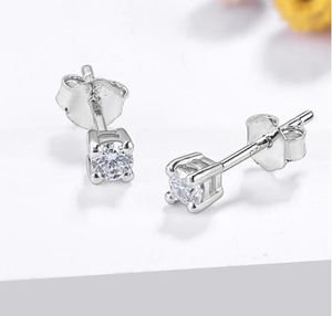 925 Sterling Silber 5A Zirkonia Ohrringe Damenschmuck Weihnachtsgeschenk