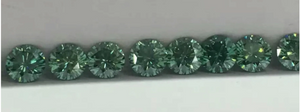 5,0–6,0 mm grüner hochwertiger DEF Moissanite im runden Brillantschliff für die Schmuckherstellung