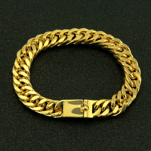 Hip Hop Rapper Überheblicher kubanischer Goldarmbandschmuck Übertriebenes Armbandarmband