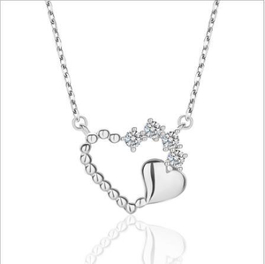 S925 Silver Love Anhänger Temperament Kette Schmuck Großhandel