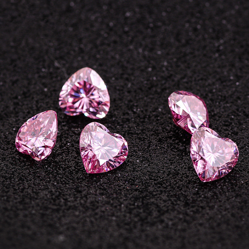 5,0 mm Rosa VVS Herz geschnitten Moissanite Hochwertiger Neupreis Synthetischer Moissanite