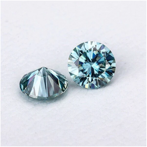 7,0-8,0 mm Hochwertiger blauer DEF-Moissanite mit rundem Brillantschliff für die Schmuckherstellung