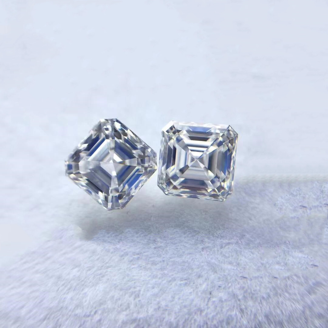 5.0mm 3EX DEF Farben-Fabrik-Qualitäts-Großhandelspreis VVS Asscher Moissanite Synthetic Moissanite