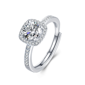 Neue Mode Exquisite Versprechen Schmuck Ewige Liebe Rundschnitt Ring Moissanite Eheringe für Frauen