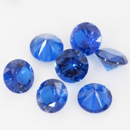 11,0-12,0 mm Hochwertiger blauer DEF-Moissanite mit rundem Brillantschliff für die Schmuckherstellung