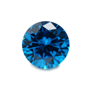 13,0-14,0 mm Hochwertiger blauer DEF-Moissanite mit rundem Brillantschliff für die Schmuckherstellung