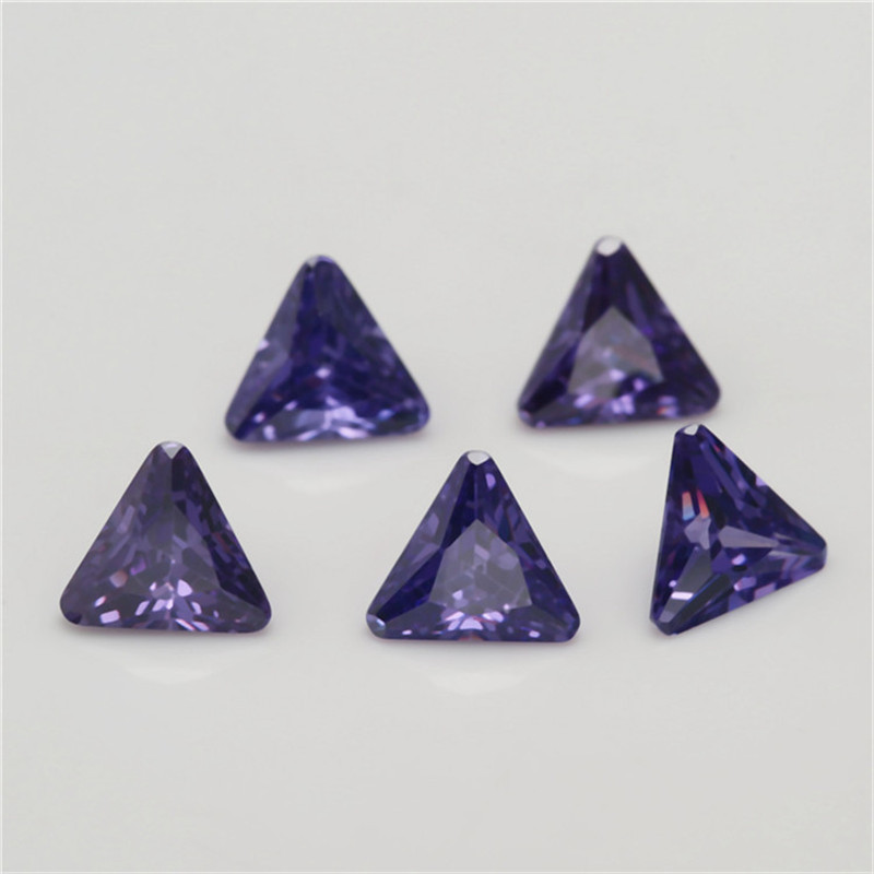 5A Shiny Purple Herstellung Großhandel Dreieck Zirkonia für Schmuck