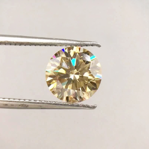 6,0–7,0 mm gelber hochwertiger DEF Moissanite im runden Brillantschliff für die Schmuckherstellung