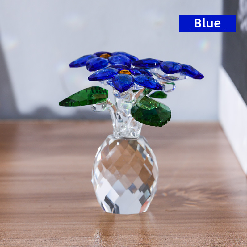 Kreative Geschenke Kristallblumenornamente Kleine Blumenflaschen Wohnzimmerornamente Heimdekorationen