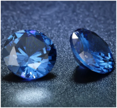 9,0-10,0 mm Hochwertiger blauer DEF-Moissanite mit rundem Brillantschliff für die Schmuckherstellung