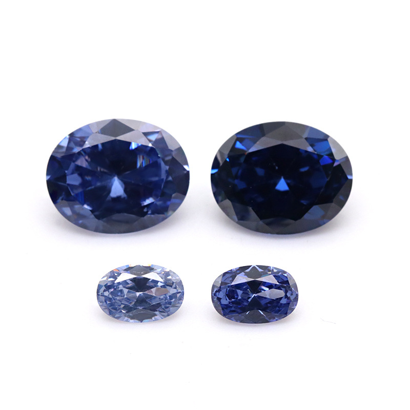 VVS Blau Violett 5A Oval 3EX Zirkonia