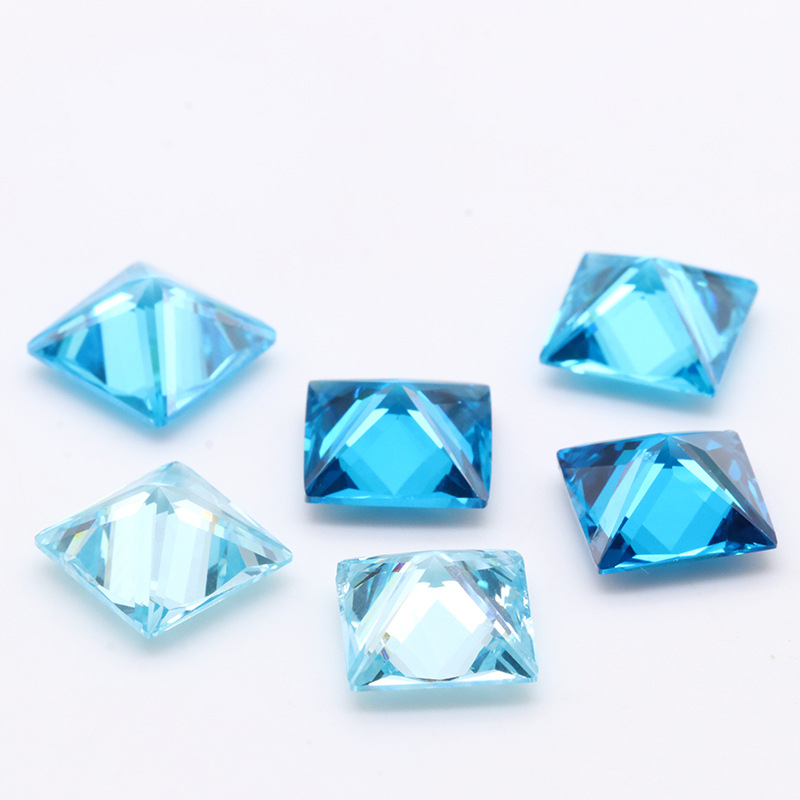 Fabrik Großhandel 3EX Blau VVS Prinzessin Cubic Zirconia