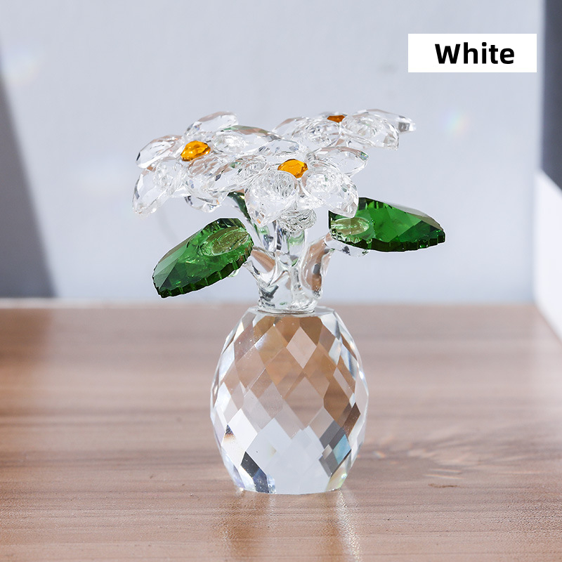 Kreative Geschenke Kristallblumenornamente Kleine Blumenflaschen Wohnzimmerornamente Heimdekorationen