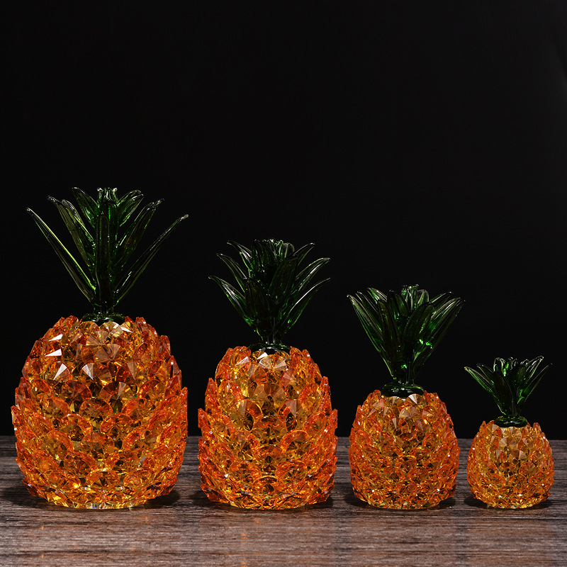 Heimdekoration Kristall Ornamente Ruyi Ananas Veranda Weinschrank Künstliche Kristall Ornamente Geschenk Großhandel