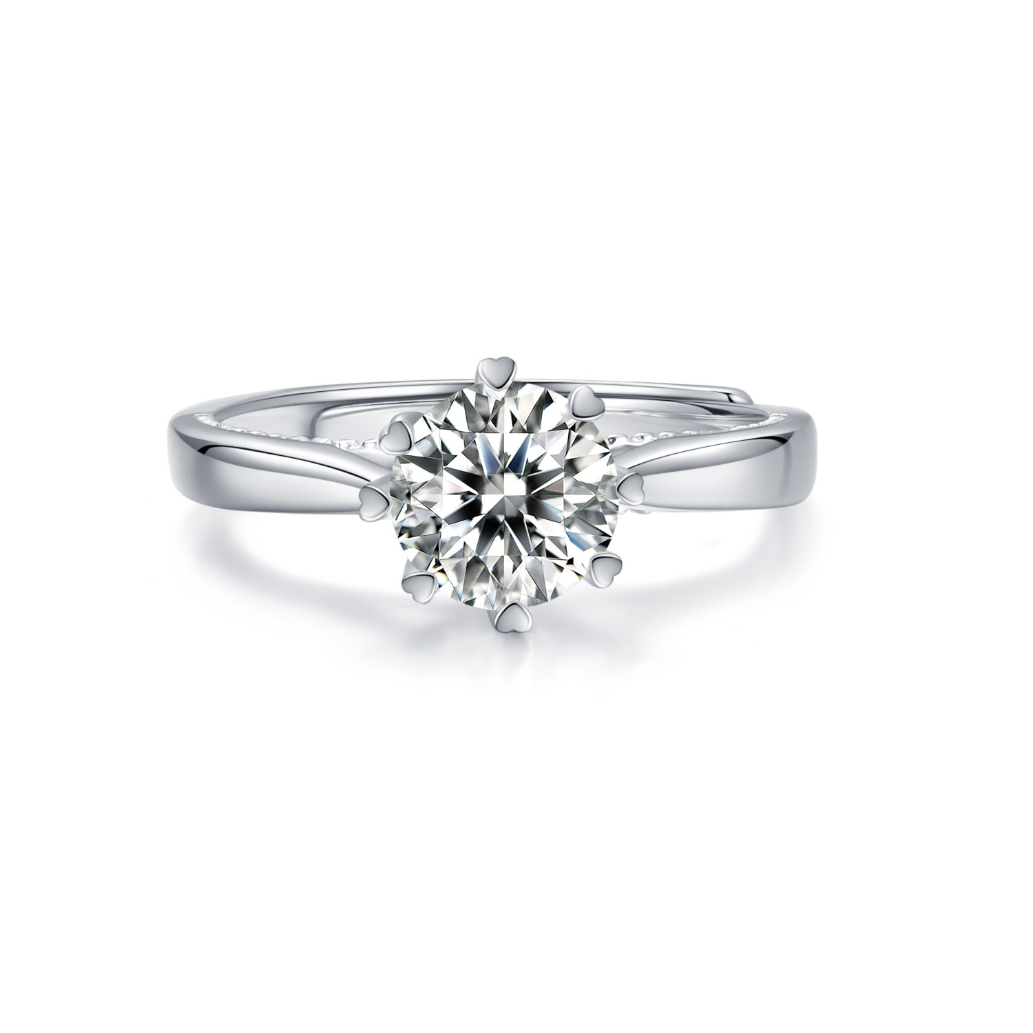 Beliebte Moissanite Diamond Ring S925 Sterling Silber Ring Set Damen Silberschmuck