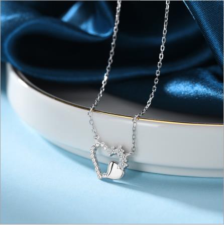 S925 Silver Love Anhänger Temperament Kette Schmuck Großhandel