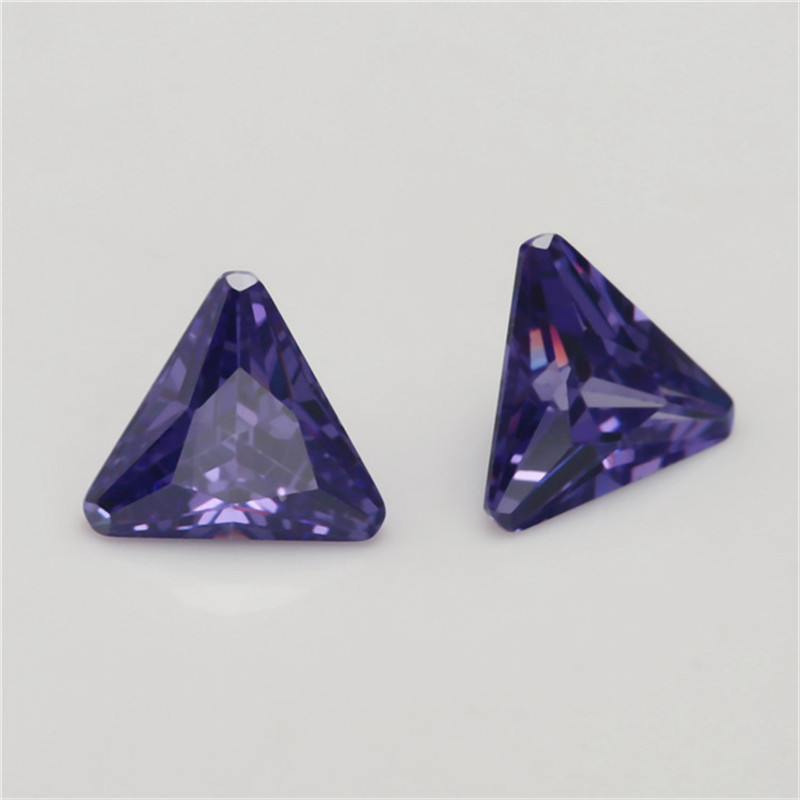 5A Shiny Purple Herstellung Großhandel Dreieck Zirkonia für Schmuck