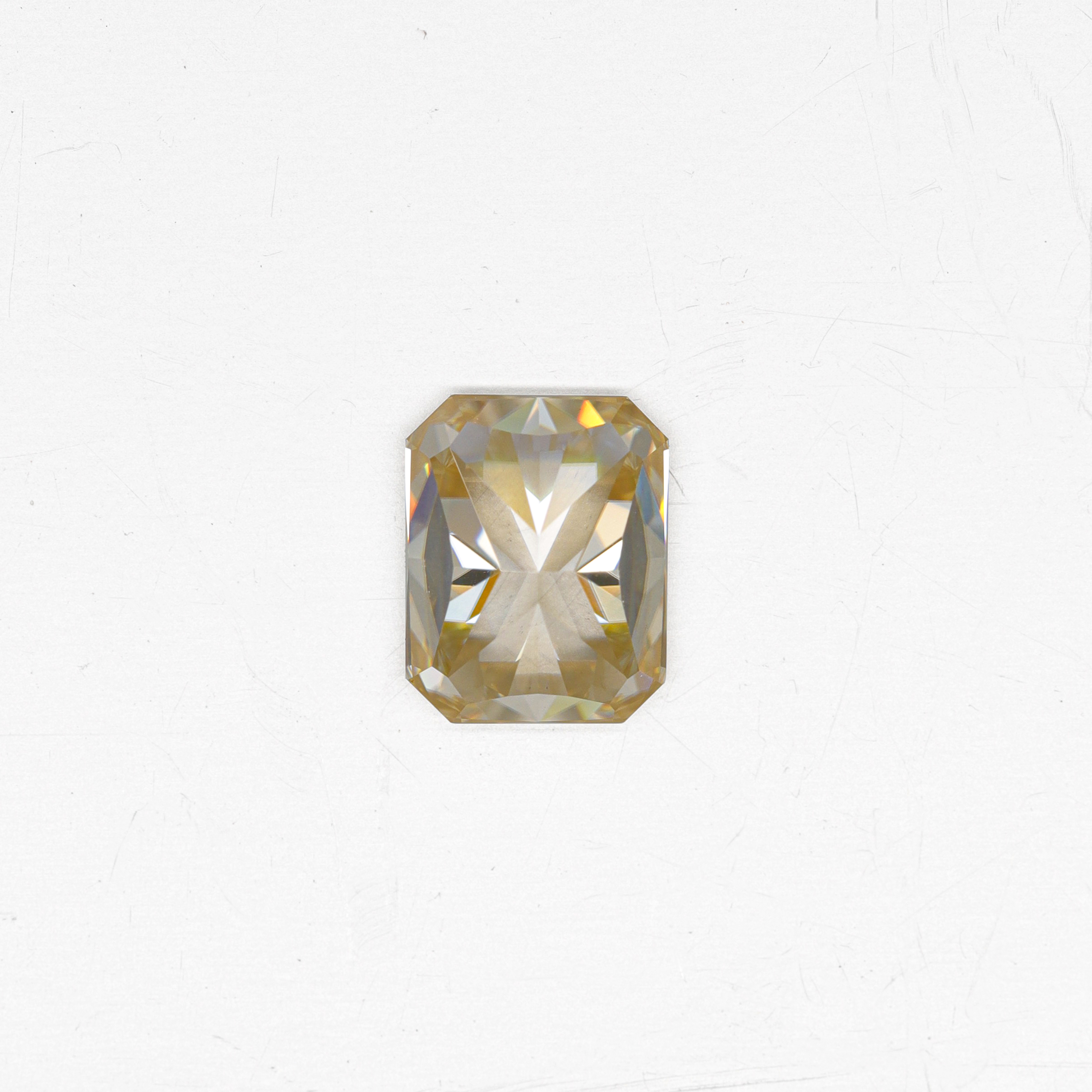 Ausgezeichnete Qualität Radiant Cut Champagne VVS Morsonite Synthetischer Moissanite 