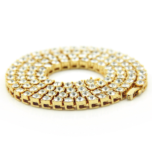 Wholesale-18K-Gold-Plated-Big-Round-Ring-Link-Halskette-Schmuck