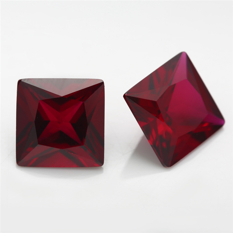 8 # Princess Red Corundum Synthetischer Korund Taubenblut Rubin