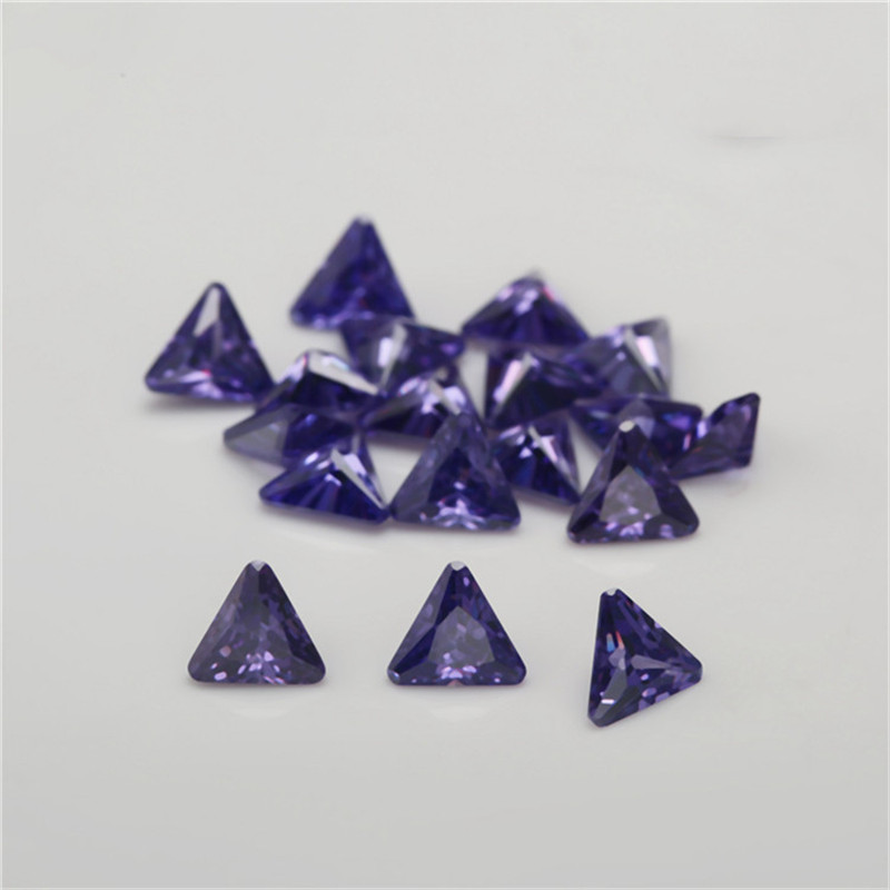 5A Shiny Purple Herstellung Großhandel Dreieck Zirkonia für Schmuck