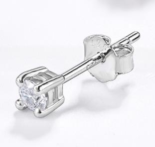 925 Sterling Silber 5A Zirkonia Ohrringe Damenschmuck Weihnachtsgeschenk