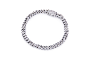 Vergoldetes Armband aus 925er Sterlingsilber mit eingelegtem Moissanite