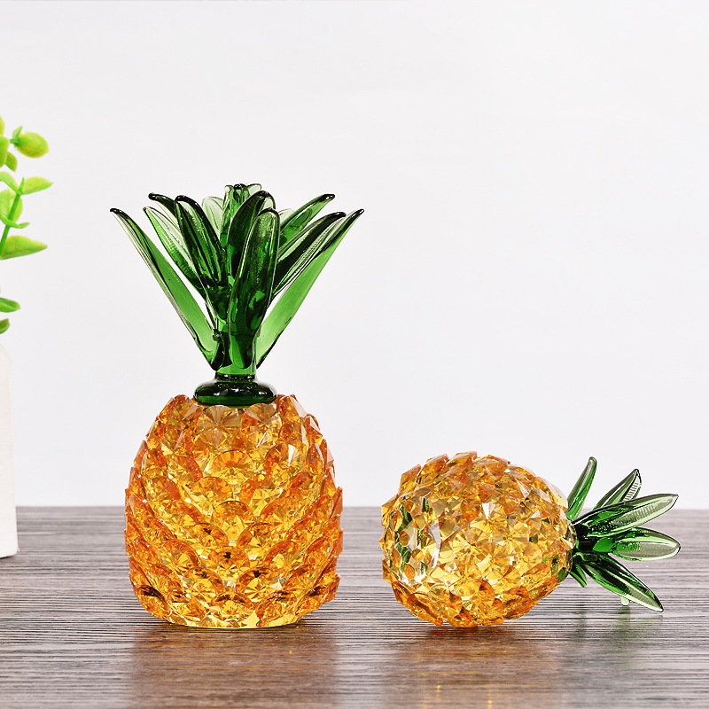 Heimdekoration Kristall Ornamente Ruyi Ananas Veranda Weinschrank Künstliche Kristall Ornamente Geschenk Großhandel