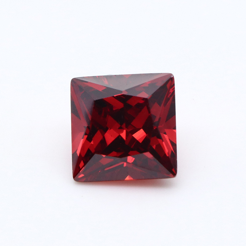 Fabrik Großhandel 3EX Rot VVS Prinzessin Cubic Zirconia