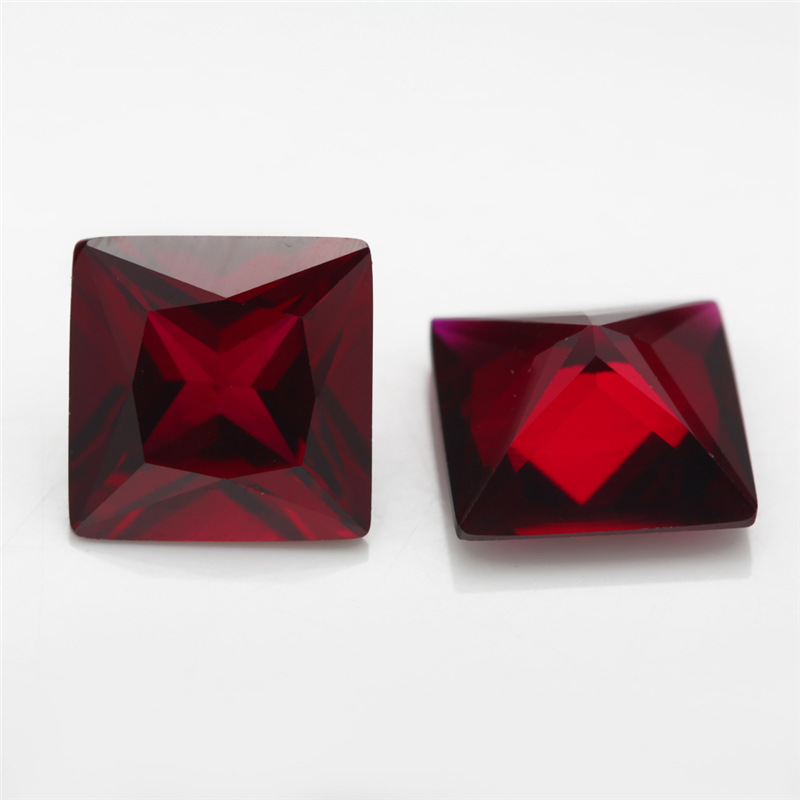 8 # Princess Red Corundum Synthetischer Korund Taubenblut Rubin