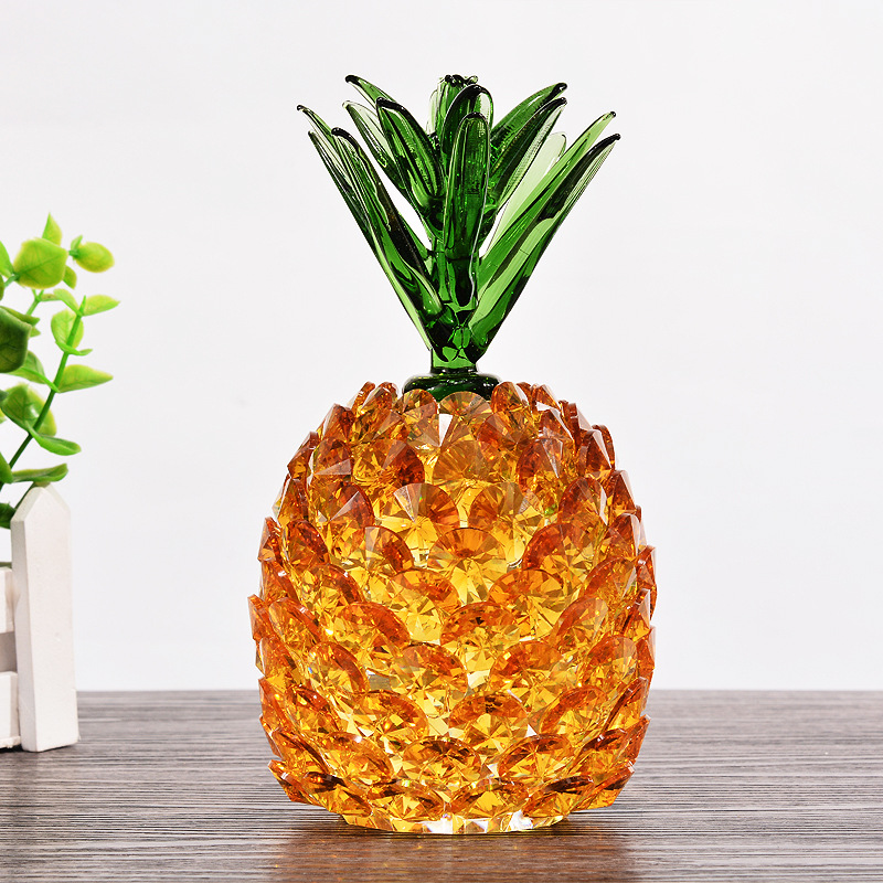 Heimdekoration Kristall Ornamente Ruyi Ananas Veranda Weinschrank Künstliche Kristall Ornamente Geschenk Großhandel