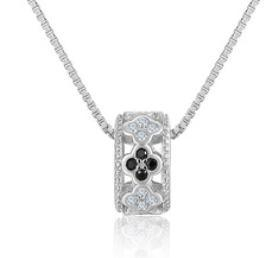 Neue Art- und Weiseblume der silbernen Halsketten-Frauen S925 eingelegter Diamant personifizierte einfache Kette