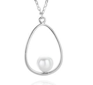 Silberne Perlenkette S925 Sterling Silber Schlichte Temperament-Halskette