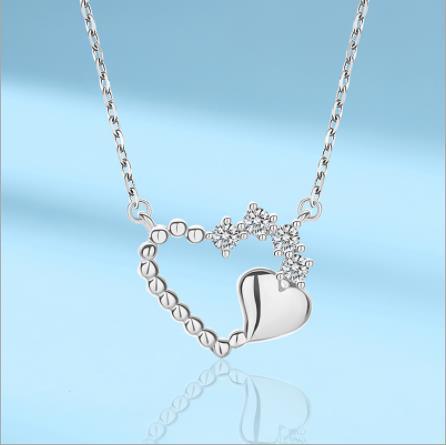 S925 Silver Love Anhänger Temperament Kette Schmuck Großhandel