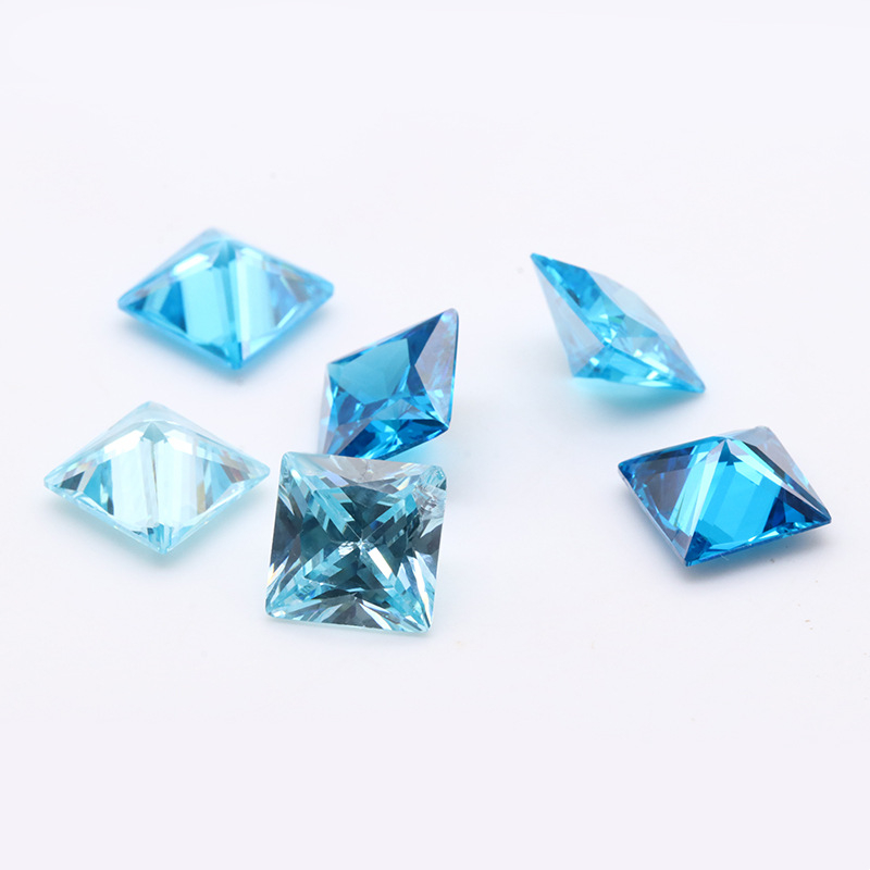 Fabrik Großhandel 3EX Blau VVS Prinzessin Cubic Zirconia